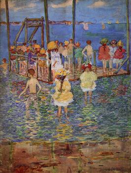 Maurice Brazil Prendergast : Children on a Raft